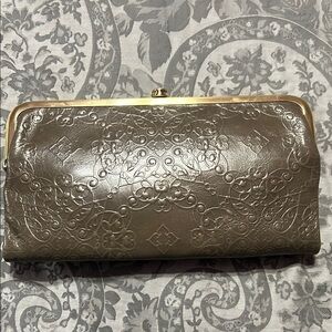 Elegant Hobo Embossed Leather clutch